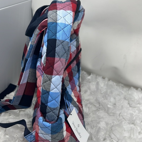 VERA BRADLEY Patriotic Plaid Backpack  9.0" w x 12.0" h x 4.75" d - Picture 7 of 11